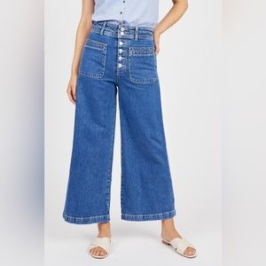 Free People We the Free Colette wide leg button fly Jean size 25.